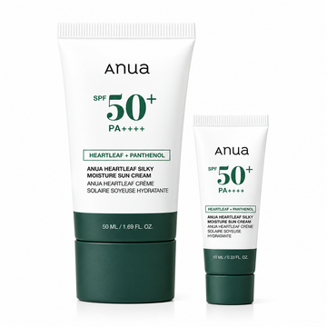 Anua Heartleaf Silky Moisture Sun Cream SPF 50+ PA++++ 50ml + 10ml